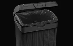 Baltimore Outdoor Trash Can - Black