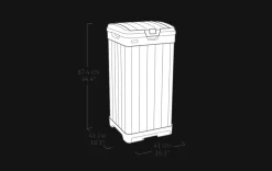 Baltimore Outdoor Trash Can - Black