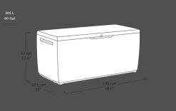 Capri 80 Gallon Deck Box - Brown