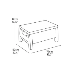 Corfu 4-Piece Patio Seating Set - Graphite