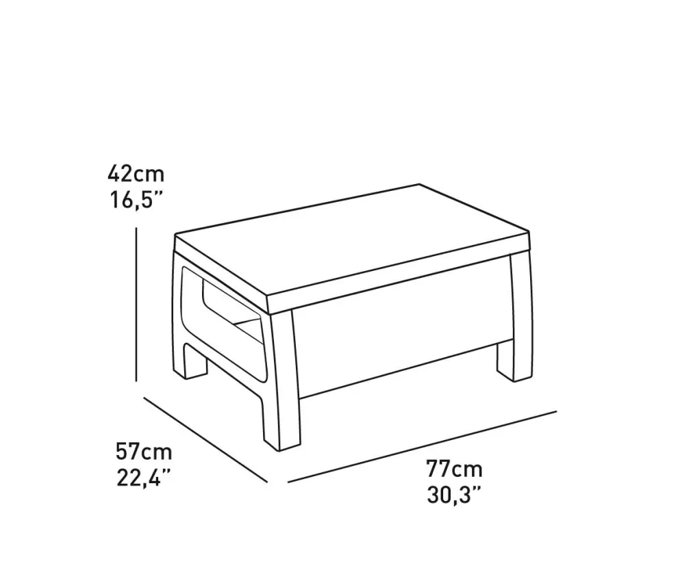 Corfu 4-Piece Patio Seating Set - Graphite