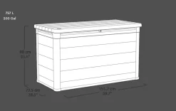 Cortina 200 Gallon Deck Box - Graphite