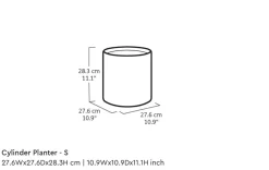 Cylinder Planter Set of 3 - Black