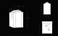 Darwin 4x6 Storage Shed - Graphite
