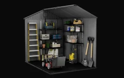 Darwin 6x8 Storage Shed - Graphite