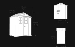 Darwin 6x4 Storage Shed with Windows - Graphite
