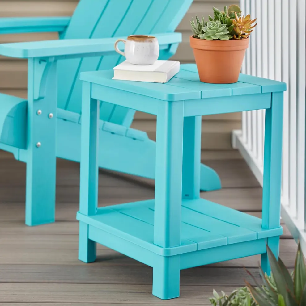 Deluxe Adirondack Side Table - Teal