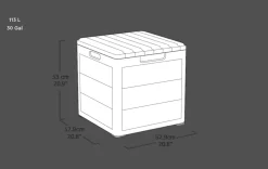 Denali 30 Gallon Deck Box - Grey