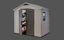 Factor 8x6 Storage Shed - Brown