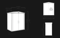 Factor 6x3 Storage Shed - Brown