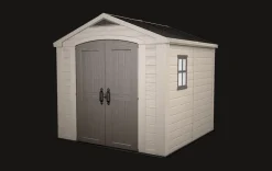 Factor 8x8 Storage Shed - Brown