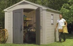 Factor 8x11 Storage Shed - Brown