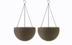 Hanging Planter Set of 2 - Brown