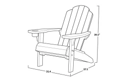 Kiawah Adirondack Chair - Graphite