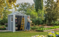 Manor 6x8 Storage Shed - Grey