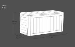 Marvel 71 Gallon Deck Box - Brown