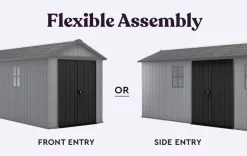 Newton Plus 7.5x17 Storage Shed - Graphite