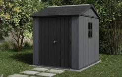 Newton Plus 7.5x7 Storage Shed - Graphite