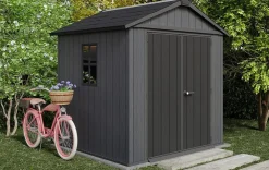Newton Plus 7.5x7 Storage Shed - Graphite