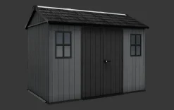 Newton Plus 7.5x11 Storage Shed - Graphite