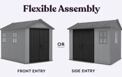 Newton Plus 7.5x9 Storage Shed - Graphite