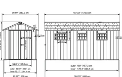 Oakland 7.5x15 Storage Shed - Grey