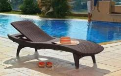 Pacific Chaise Sun Lounger Set of 2 - Brown