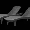 Pacific Chaise Sun Lounger Set of 2 - Graphite