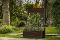 Rhumbos 26 Gallon Privacy Screen Planter - Rosewood Brown