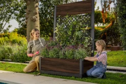 Rhumbos 26 Gallon Privacy Screen Planter - Rosewood Brown