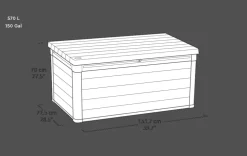Signature 150 Gallon Deck Box - Rosewood Brown