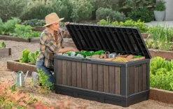 Signature 92 Gallon Deck Box - Walnut Brown