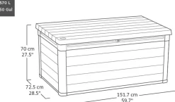 Signature 150 Gallon Deck Box - Walnut Brown