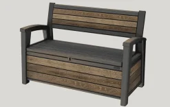 Signature 60 Gallon Outdoor Storage Bench - Walnut Brown