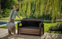 Signature 60 Gallon Outdoor Storage Bench - Walnut Brown