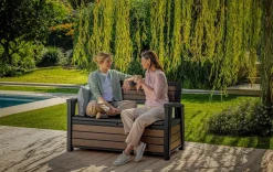 Signature 60 Gallon Outdoor Storage Bench - Walnut Brown