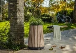 Signature Conical Tall Planter - Pine Brown