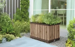 Signature Rectangular Planter - Pine Brown