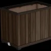 Signature Rectangular Tall Planter - Rosewood Brown