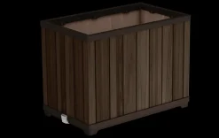 Signature Rectangular Tall Planter - Rosewood Brown