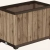 Signature Rectangular Tall Planter - Pine Brown
