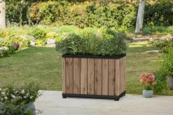 Signature Rectangular Tall Planter - Pine Brown