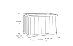 Signature Rectangular Tall Planter - Pine Brown