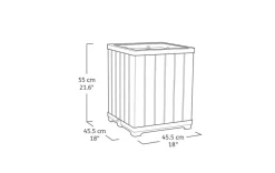 Signature Square Tall Planter - Rosewood Brown