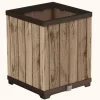 Signature Square Tall Planter - Pine Brown