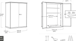 Signature Vertical Storage Shed - Walnut Brown
