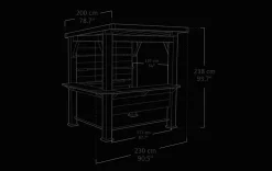 Signature 7.5x6.5 Bar Gazebo - Pine Brown
