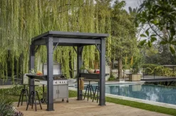 Signature 8x6.5 Grill Gazebo - Ashwood Brown