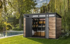 Signature 11x7 Storage Shed - Pine Brown