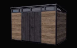 Signature 11x7 Storage Shed - Walnut Brown